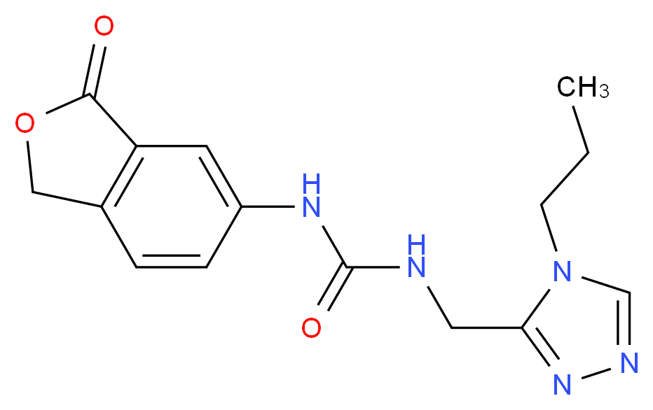 N-(3-oxo-1,3-dihydro-2-benzofuran-5-yl)-N'-[(4-propyl-4H-1,2,4-triazol-3-yl)methyl]urea_分子结构_CAS_)