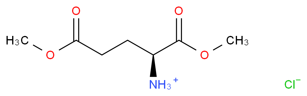 (2S)-1,5-dimethoxy-1,5-dioxopentan-2-aminium chloride_分子结构_CAS_23150-65-4