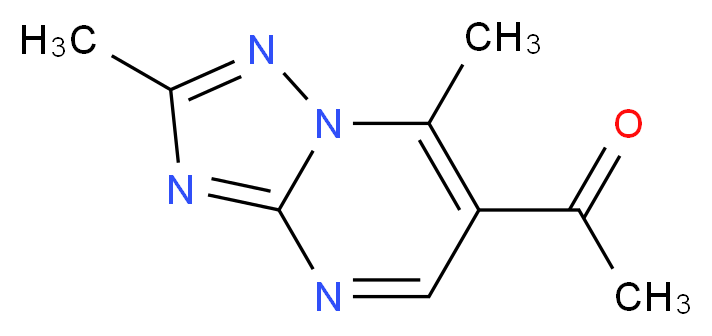 1-{2,7-dimethyl-[1,2,4]triazolo[1,5-a]pyrimidin-6-yl}ethan-1-one_分子结构_CAS_727997-38-8