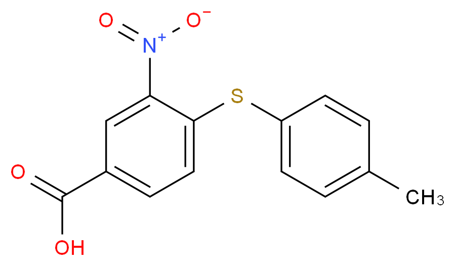 4-[(4-methylphenyl)sulfanyl]-3-nitrobenzoic acid_分子结构_CAS_219929-89-2