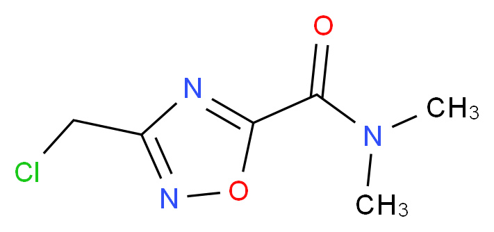 3-(chloromethyl)-N,N-dimethyl-1,2,4-oxadiazole-5-carboxamide_分子结构_CAS_1185320-35-7)