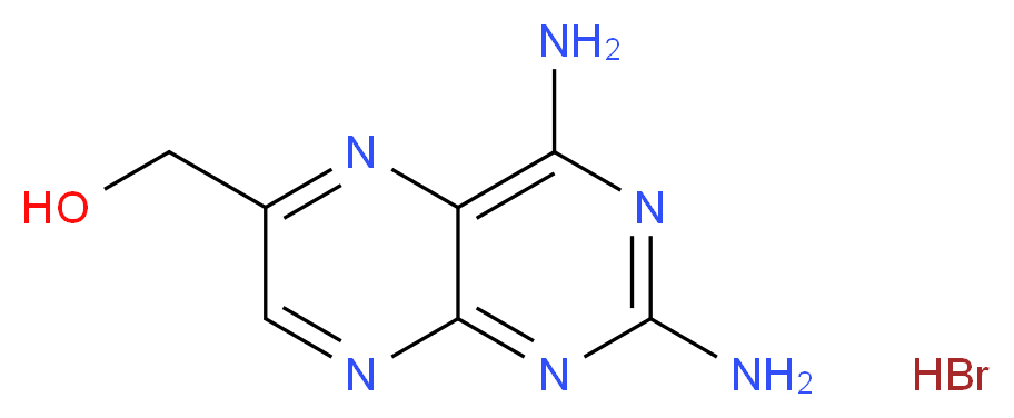 (2,4-diaminopteridin-6-yl)methanol hydrobromide_分子结构_CAS_57963-59-4