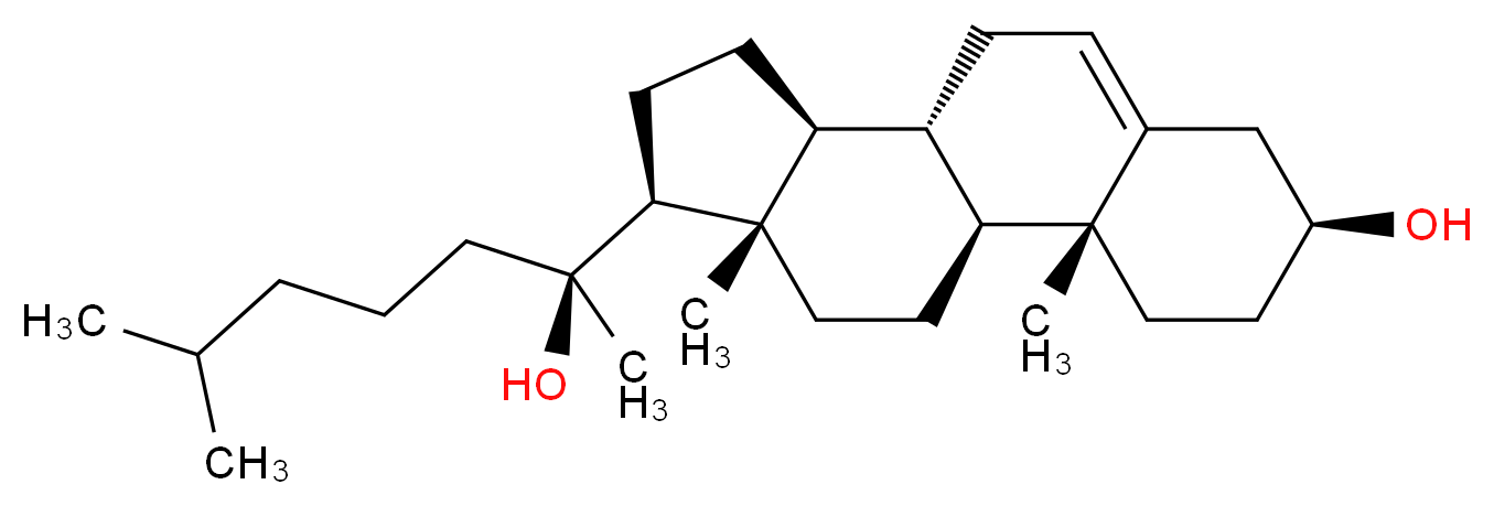 (1S,2R,5S,10S,11S,14S,15S)-14-[(2S)-2-hydroxy-6-methylheptan-2-yl]-2,15-dimethyltetracyclo[8.7.0.0<sup>2</sup>,<sup>7</sup>.0<sup>1</sup><sup>1</sup>,<sup>1</sup><sup>5</sup>]heptadec-7-en-5-ol_分子结构_CAS_516-72-3