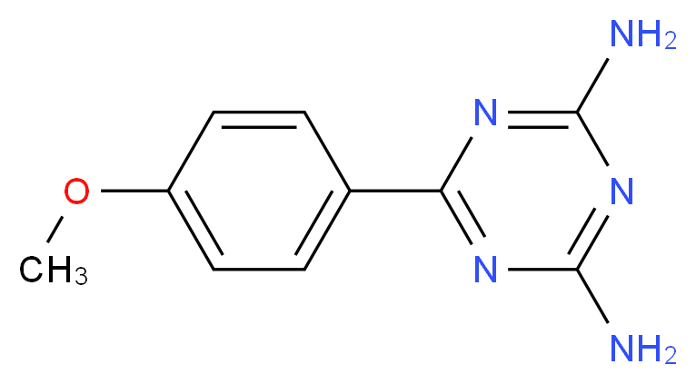 6-(4-methoxyphenyl)-1,3,5-triazine-2,4-diamine_分子结构_CAS_30354-91-7