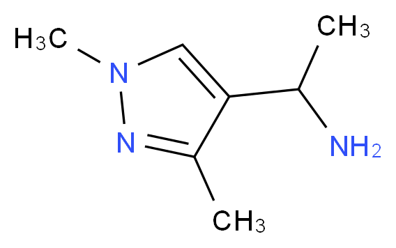 1-(1,3-dimethyl-1H-pyrazol-4-yl)ethan-1-amine_分子结构_CAS_911788-36-8