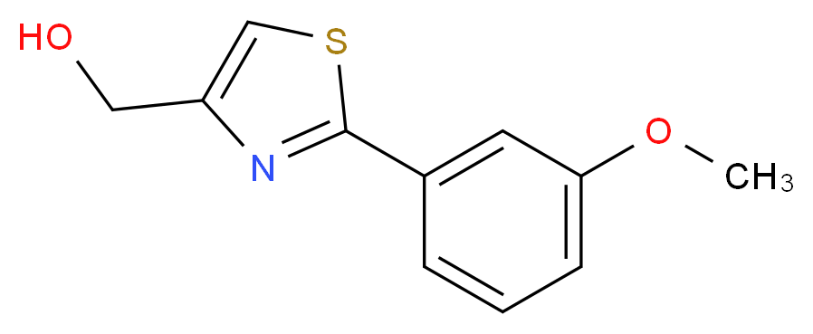 [2-(3-methoxyphenyl)-1,3-thiazol-4-yl]methanol_分子结构_CAS_885280-53-5