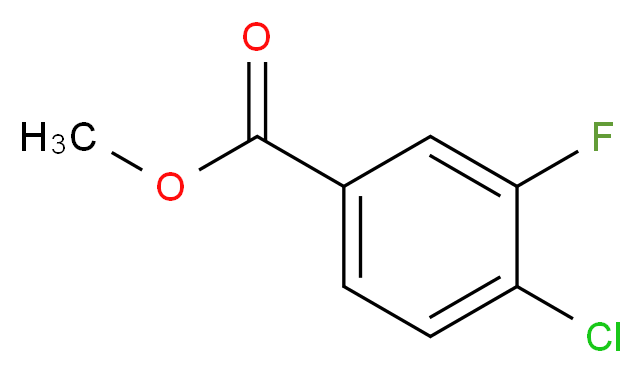 Methyl 4-chloro-3-fluorobenzoate_分子结构_CAS_206362-87-0)