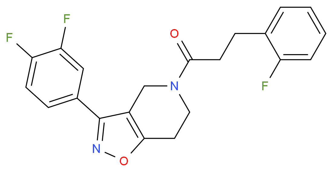 3-(3,4-difluorophenyl)-5-[3-(2-fluorophenyl)propanoyl]-4,5,6,7-tetrahydroisoxazolo[4,5-c]pyridine_分子结构_CAS_)