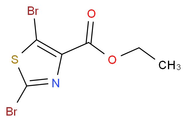 Ethyl 2,5-dibromo-1,3-thiazole-4-carboxylate_分子结构_CAS_208264-60-2)