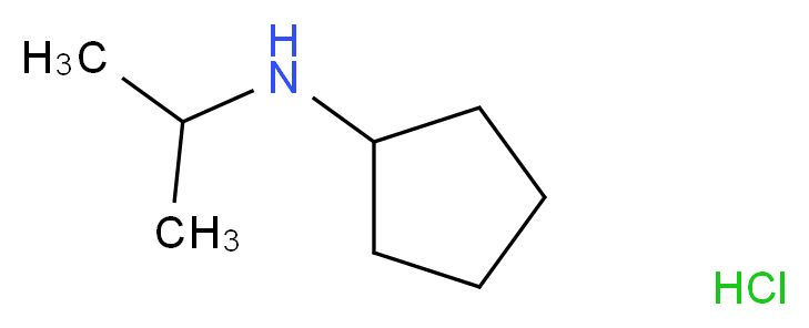 N-(propan-2-yl)cyclopentanamine hydrochloride_分子结构_CAS_52703-17-0