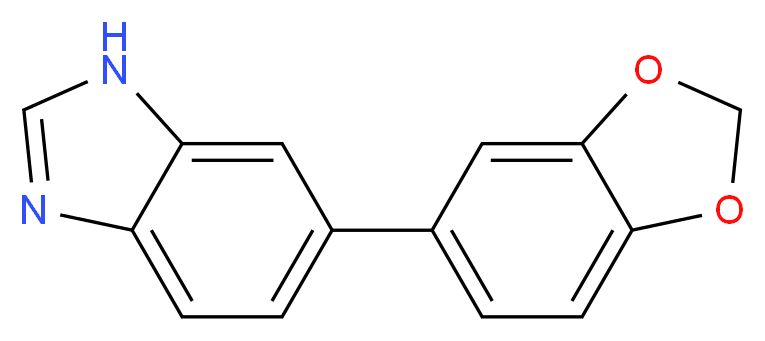 6-(1,3-benzodioxol-5-yl)-1H-benzimidazole_分子结构_CAS_)