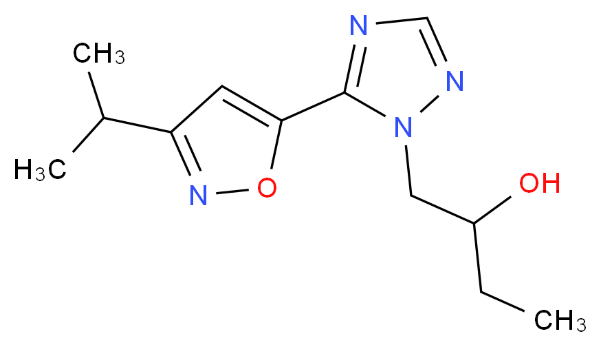 1-[5-(3-isopropylisoxazol-5-yl)-1H-1,2,4-triazol-1-yl]butan-2-ol_分子结构_CAS_)