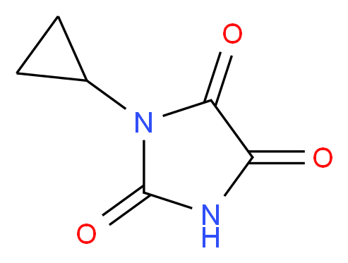 1-cyclopropylimidazolidine-2,4,5-trione_分子结构_CAS_40408-46-6