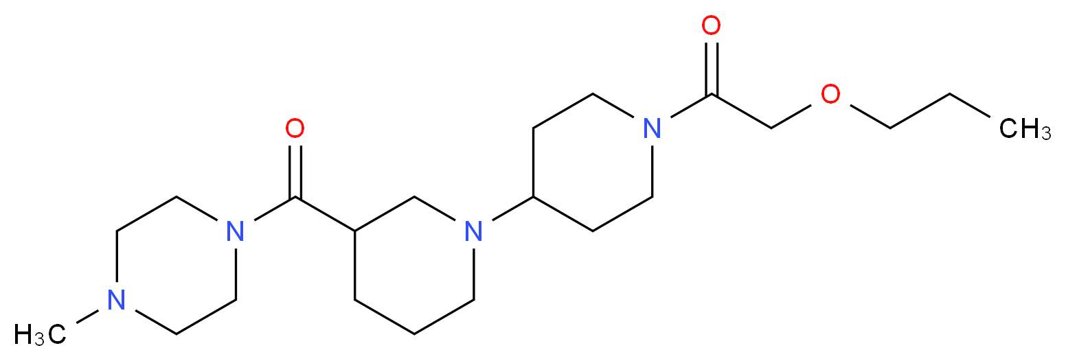 3-[(4-methylpiperazin-1-yl)carbonyl]-1'-(propoxyacetyl)-1,4'-bipiperidine_分子结构_CAS_)