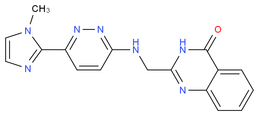 2-({[6-(1-methyl-1H-imidazol-2-yl)pyridazin-3-yl]amino}methyl)quinazolin-4(3H)-one_分子结构_CAS_)