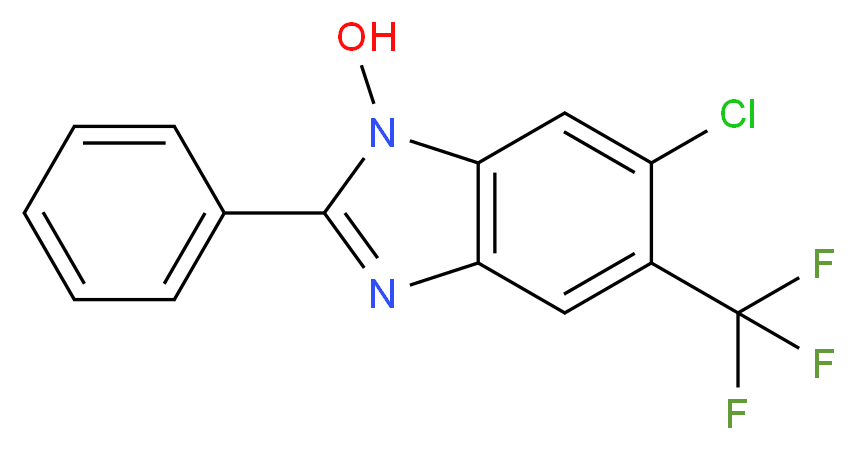 6-Chloro-2-phenyl-5-(trifluoromethyl)-1H-1,3-benzimidazol-1-ol_分子结构_CAS_)