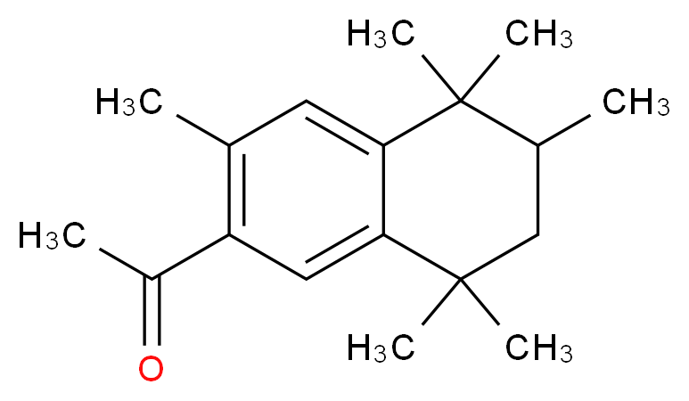 1-(3,5,5,6,8,8-hexamethyl-5,6,7,8-tetrahydronaphthalen-2-yl)ethan-1-one_分子结构_CAS_21145-77-7