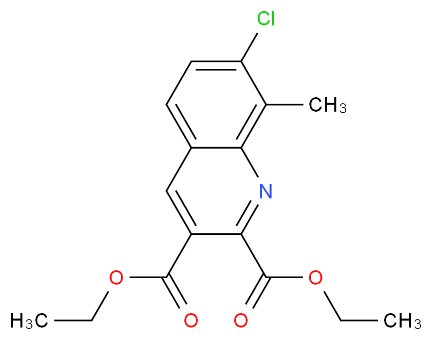 2,3-diethyl 7-chloro-8-methylquinoline-2,3-dicarboxylate_分子结构_CAS_948290-46-8