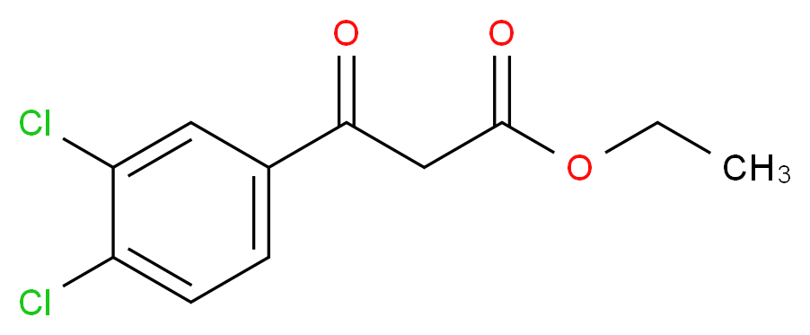 ethyl 3-(3,4-dichlorophenyl)-3-oxopropanoate_分子结构_CAS_53090-43-0