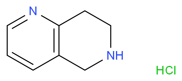 5,6,7,8-Tetrahydro-1,6-naphthyridine hydrochloride_分子结构_CAS_1187830-51-8)