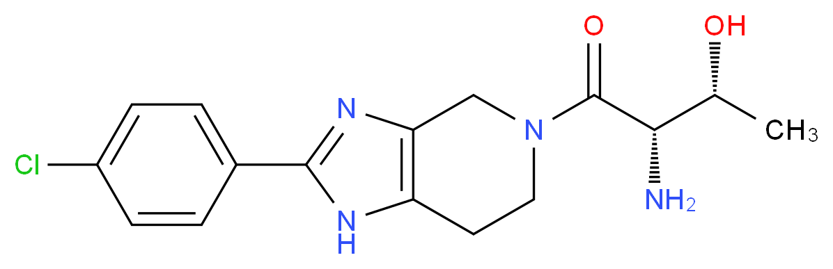 (2R,3S)-3-amino-4-[2-(4-chlorophenyl)-1,4,6,7-tetrahydro-5H-imidazo[4,5-c]pyridin-5-yl]-4-oxobutan-2-ol_分子结构_CAS_)