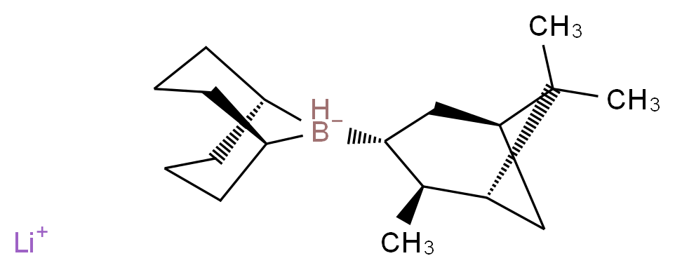 lithium(1+) ion (1s,5s)-9-[(1R,2S,3R,5R)-2,6,6-trimethylbicyclo[3.1.1]heptan-3-yl]-9-borabicyclo[3.3.1]nonan-9-uide_分子结构_CAS_64081-12-5