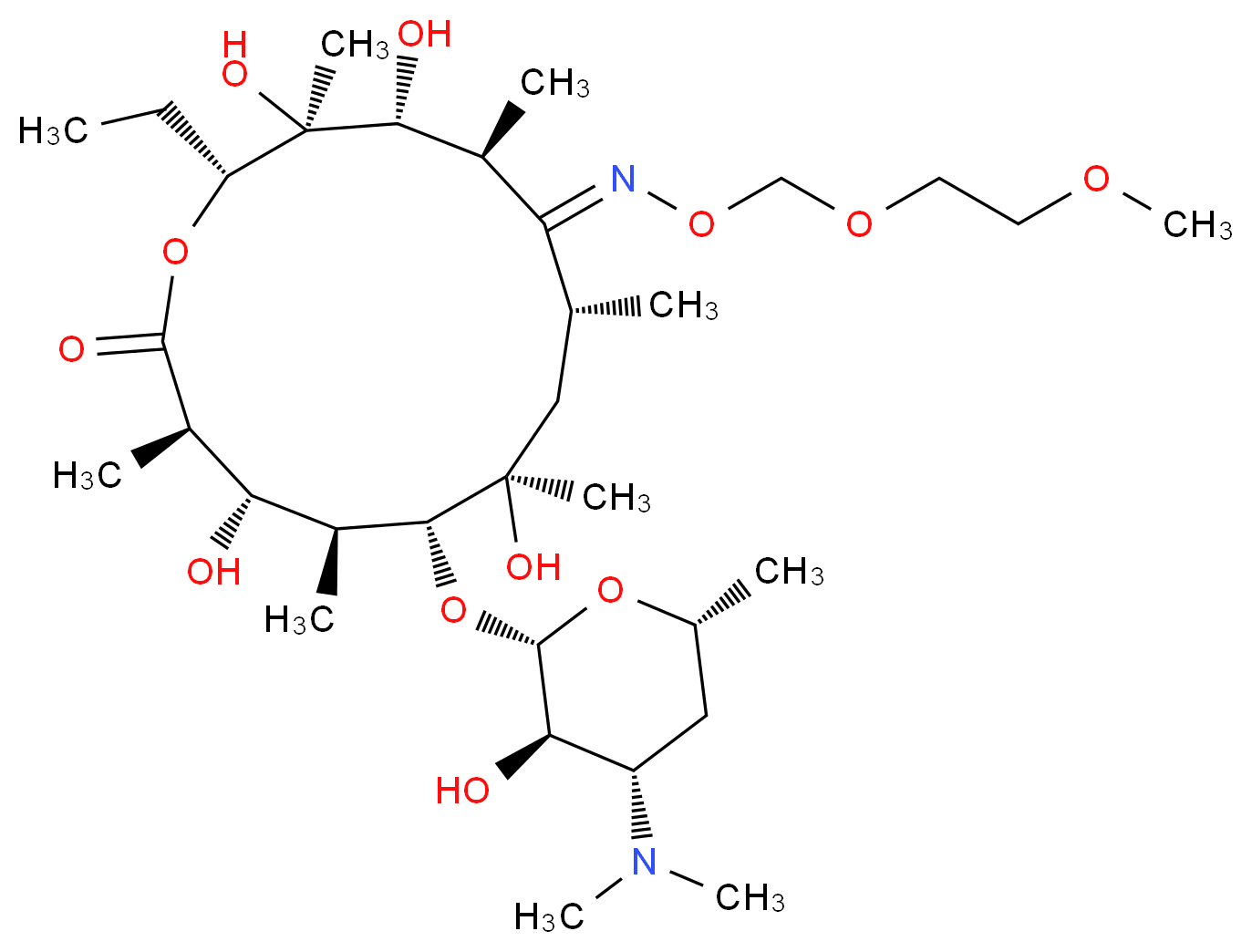 Decladinose Roxithromycin (Roxithromycin Impurity B)_分子结构_CAS_214902-82-6)