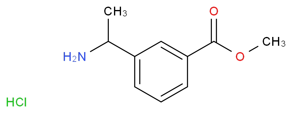 methyl 3-(1-aminoethyl)benzoate hydrochloride_分子结构_CAS_1263378-68-2