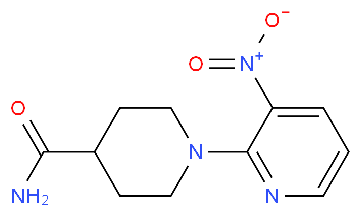 1-(3-Nitropyridin-2-yl)piperidine-4-carboxamide_分子结构_CAS_668462-40-6)