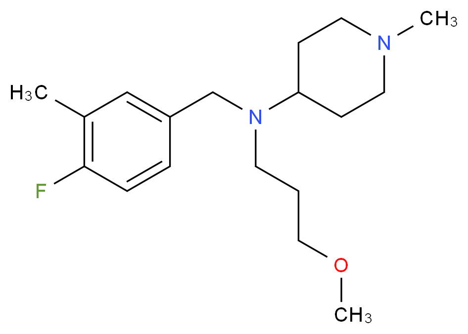 N-(4-fluoro-3-methylbenzyl)-N-(3-methoxypropyl)-1-methyl-4-piperidinamine_分子结构_CAS_)