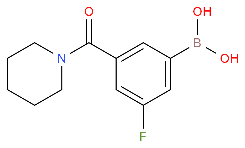 3-Fluoro-5-(piperidin-1-ylcarbonyl)benzeneboronic acid 98%_分子结构_CAS_874219-43-9)