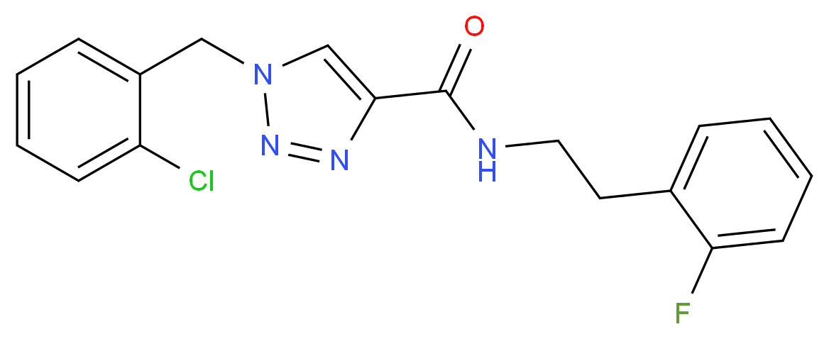 1-(2-chlorobenzyl)-N-[2-(2-fluorophenyl)ethyl]-1H-1,2,3-triazole-4-carboxamide_分子结构_CAS_)