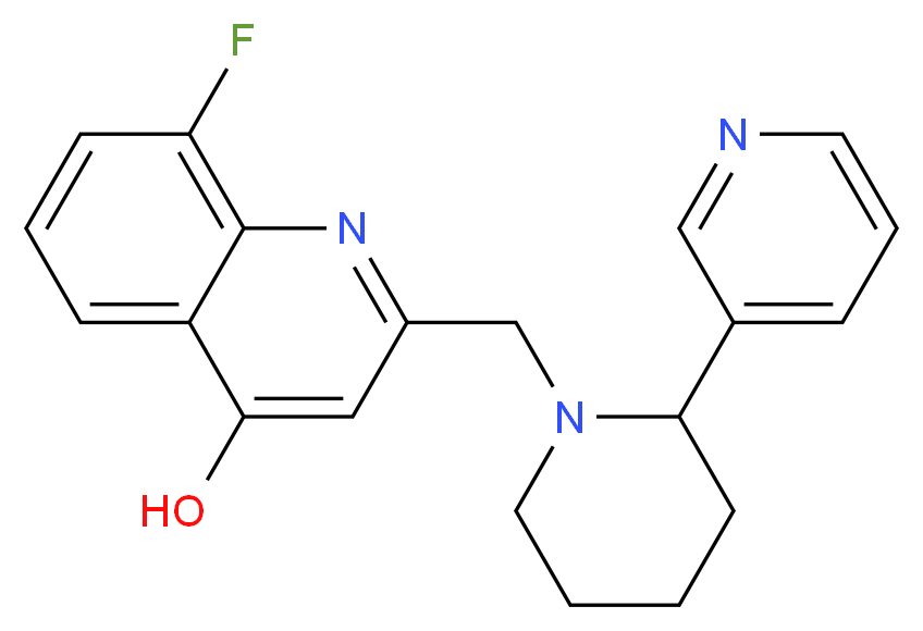 8-fluoro-2-[(2-pyridin-3-ylpiperidin-1-yl)methyl]quinolin-4-ol_分子结构_CAS_)