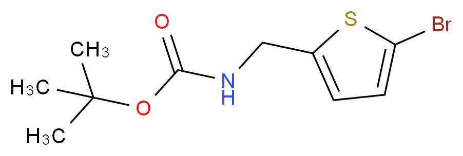 tert-butyl N-[(5-bromo-2-thienyl)methyl]carbamate_分子结构_CAS_215183-27-0)