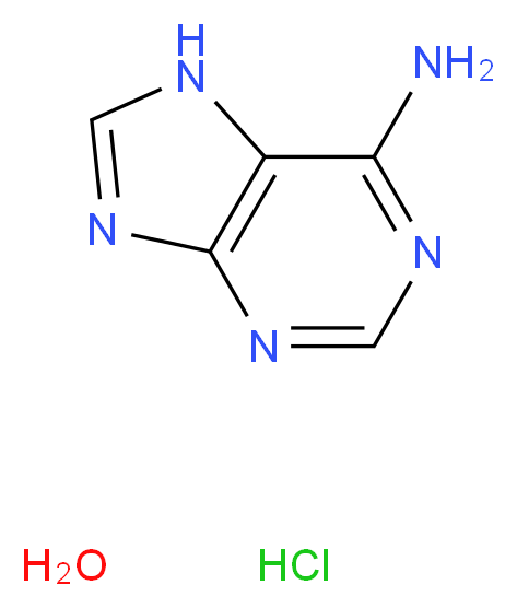 7H-purin-6-amine hydrate hydrochloride_分子结构_CAS_6055-72-7