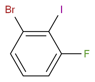 1-bromo-3-fluoro-2-iodobenzene_分子结构_CAS_450412-29-0