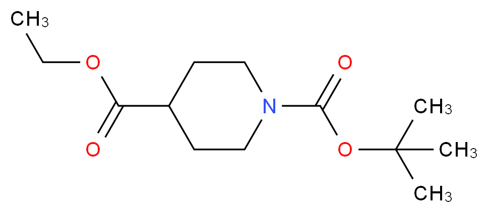 Ethyl N-Boc-piperidine-4-carboxylate_分子结构_CAS_142851-03-4)