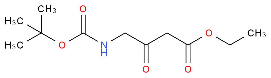 ethyl 4-{[(tert-butoxy)carbonyl]amino}-3-oxobutanoate_分子结构_CAS_)