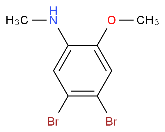 4,5-dibromo-2-methoxy-N-methylaniline_分子结构_CAS_1187386-09-9