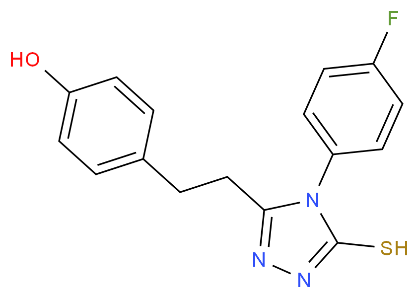 4-{2-[4-(4-fluorophenyl)-5-mercapto-4H-1,2,4-triazol-3-yl]ethyl}phenol_分子结构_CAS_217487-47-3)