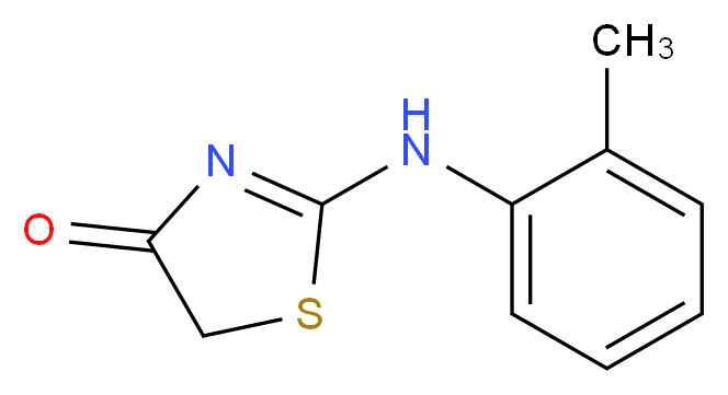 2-[(2-methylphenyl)amino]-4,5-dihydro-1,3-thiazol-4-one_分子结构_CAS_37394-99-3