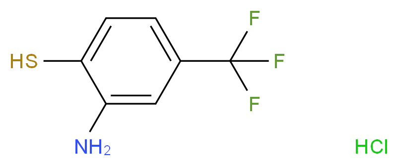 2-amino-4-(trifluoromethyl)benzene-1-thiol hydrochloride_分子结构_CAS_4274-38-8