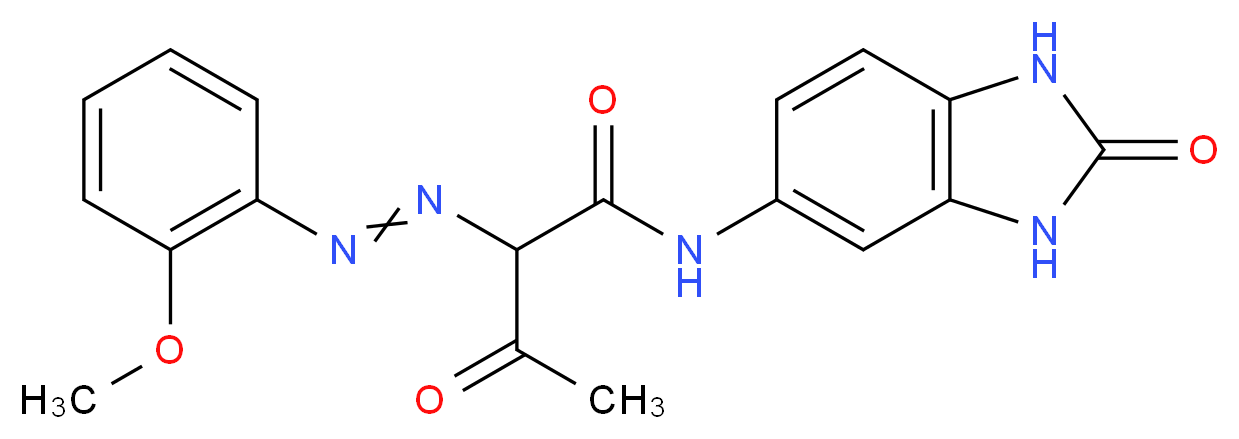 2-[2-(2-methoxyphenyl)diazen-1-yl]-3-oxo-N-(2-oxo-2,3-dihydro-1H-1,3-benzodiazol-5-yl)butanamide_分子结构_CAS_82199-12-0