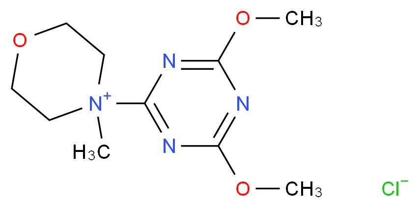 4-(dimethoxy-1,3,5-triazin-2-yl)-4-methylmorpholin-4-ium chloride_分子结构_CAS_3945-69-5