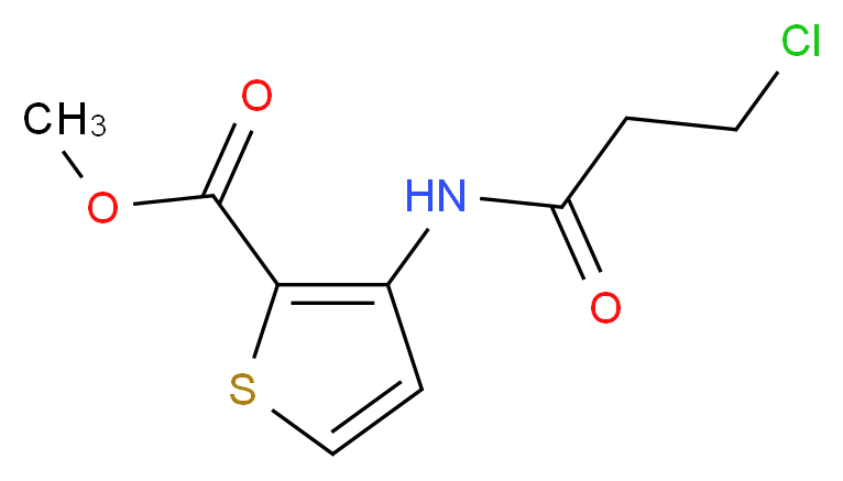 methyl 3-(3-chloropropanamido)thiophene-2-carboxylate_分子结构_CAS_549478-39-9