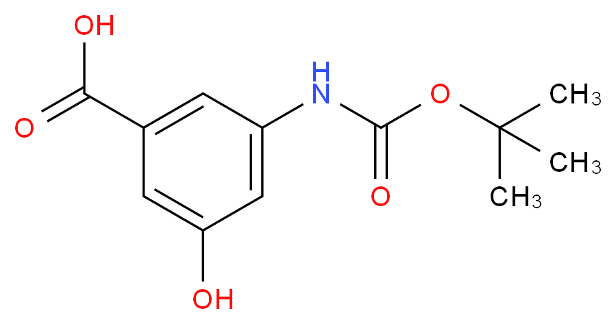 3-[(tert-butoxycarbonyl)amino]-5-hydroxybenzoic acid_分子结构_CAS_232595-59-4)