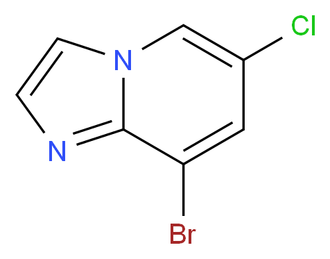 8-bromo-6-chloroimidazo[1,2-a]pyridine_分子结构_CAS_957187-27-8