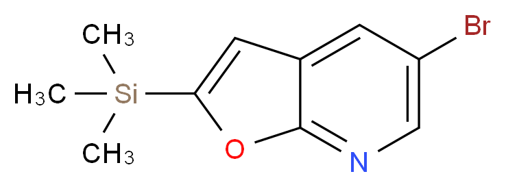 5-Bromo-2-(trimethylsilyl)furo[2,3-b]pyridine_分子结构_CAS_1228665-74-4)