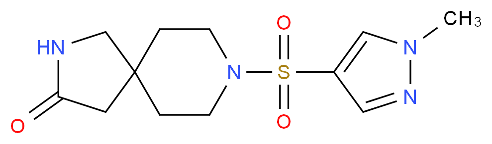 8-[(1-methyl-1H-pyrazol-4-yl)sulfonyl]-2,8-diazaspiro[4.5]decan-3-one_分子结构_CAS_)