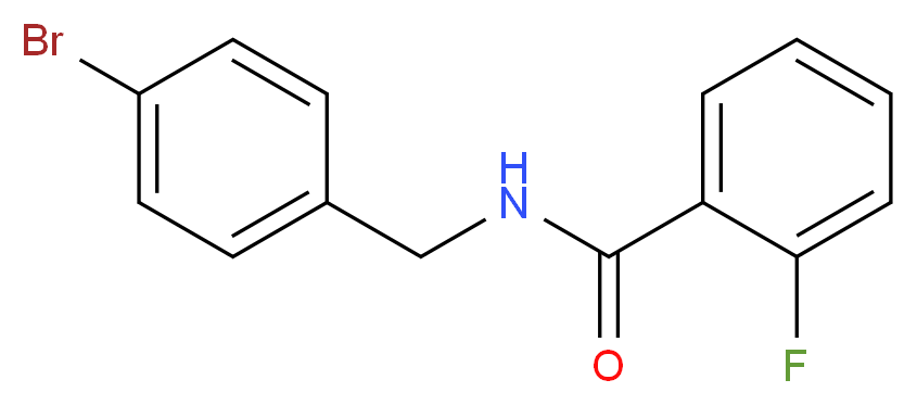 N-[(4-bromophenyl)methyl]-2-fluorobenzamide_分子结构_CAS_1306339-92-3